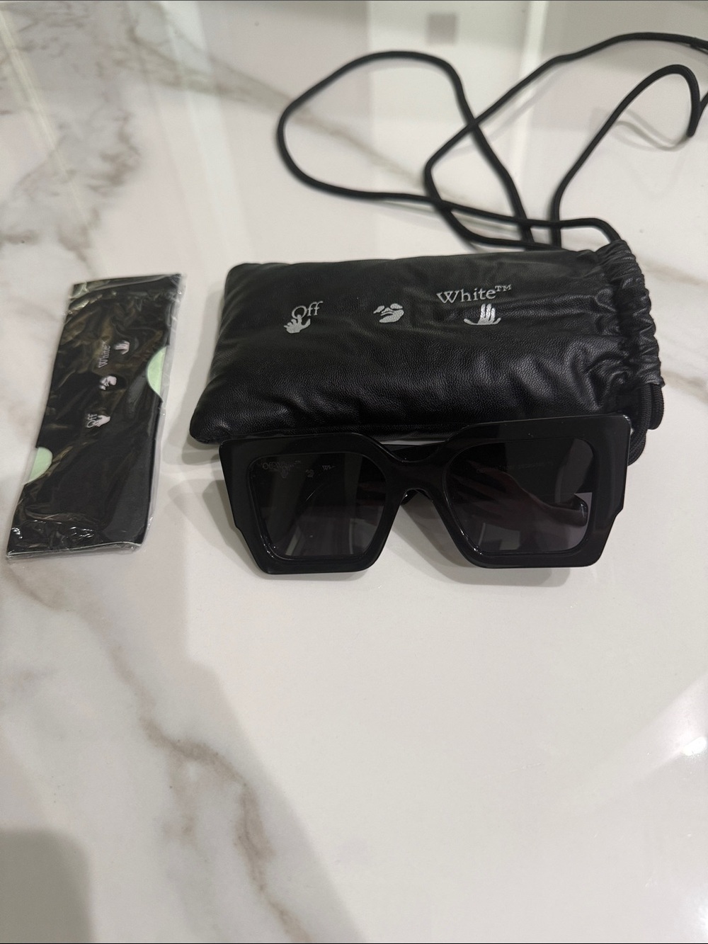 Off-White Black Oversized Square Sunglasses